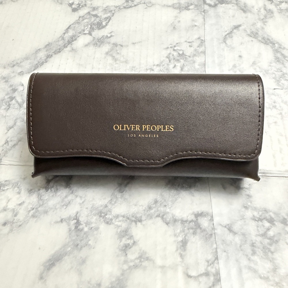 Oliver Peoples Soft Eyeglass/Sunglass Case  - Brown  - New Authentic Logo